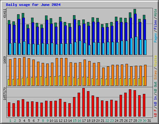 Daily usage for June 2024