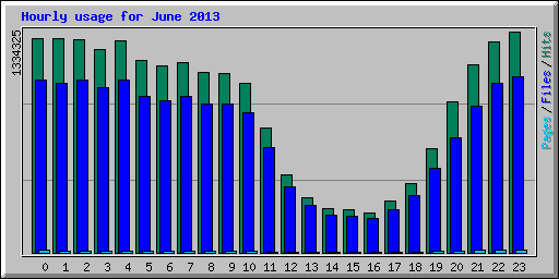 Hourly usage for June 2013