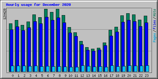 Hourly usage for December 2020