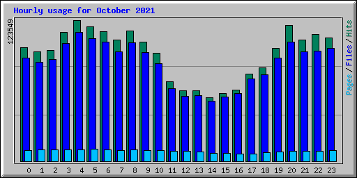 Hourly usage for October 2021